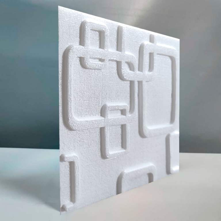 Декоративная 3D панель «Прямоугольники» №1001 (300x300x8мм.) - фото 1
