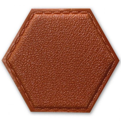 Самоклеящийся шестиугольник под кожу (оранжевый) 200x230x8 мм.