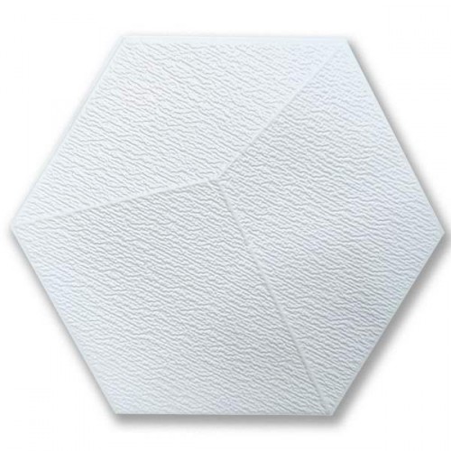 Самоклеящийся 3D шестиугольник 200x230x5 мм. белый