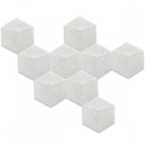 Самоклеящийся 3D шестиугольник 200x230x5 мм. белый - фото 3