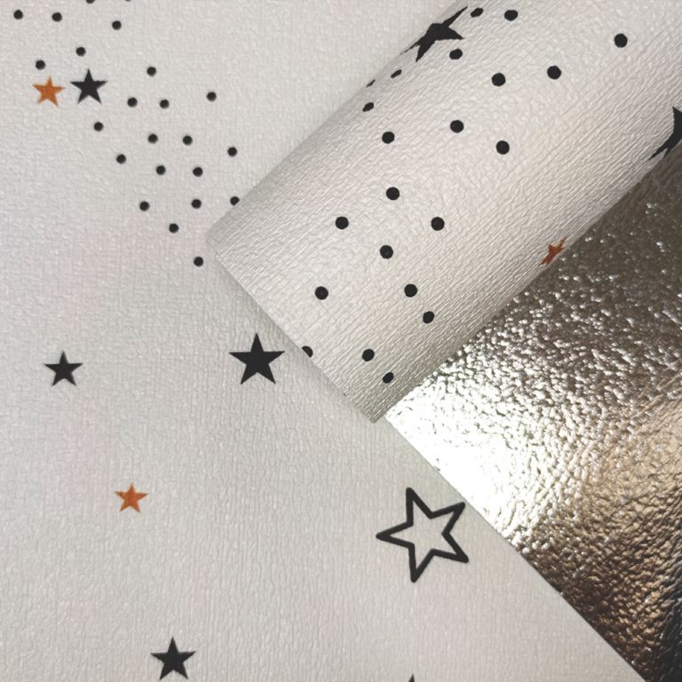 Самоклеящиеся обои «Звезды» белые 450x2800x1,8мм.