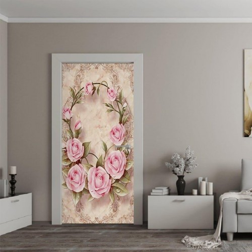 Наклейка на двери «Розы» 104x210 см. (1160320202221)