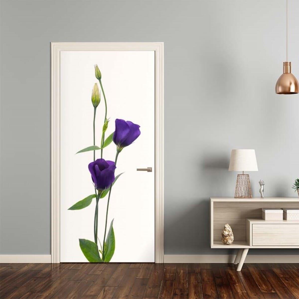 Наклейка на двери «Весенние цветы» 104x210 см. (62547886)