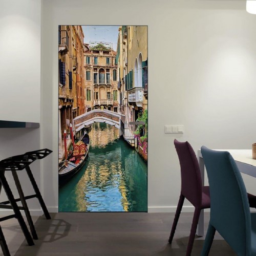 Наклейка на двери «Каналы Венеции» 104x210 см. (136711280)
