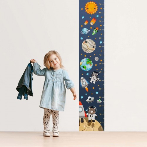 Детская наклейка ростомер «Космос» 30x155 см. (72021031)