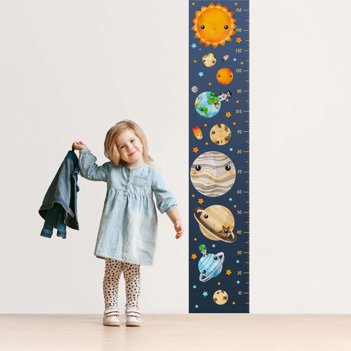 Детская наклейка ростомер «Космос» 30x155 см. (72021032)