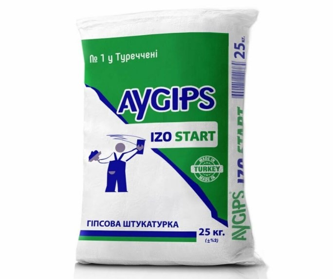 Штукатурка гипсовая Aygips Izo Start (Турция) 25кг.