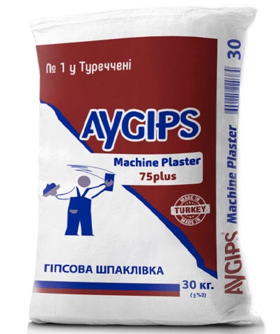 Штукатурка AyGips Machine Plaster 75plus гипсовая машинного нанесения 30кг.
