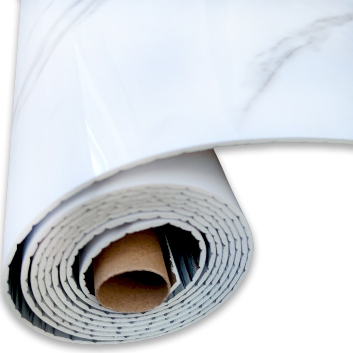 Виниловая плитка в рулоне «Белый мрамор» (81014-1) 3000x600x2мм. - фото 3