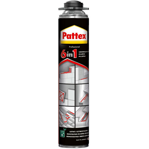 Пена-клей Pattex 6 в 1 профессиональная (под пистолет) 750 мл.