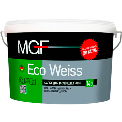Краска интерьерная MGF Eco Weiss M1, 14 кг.