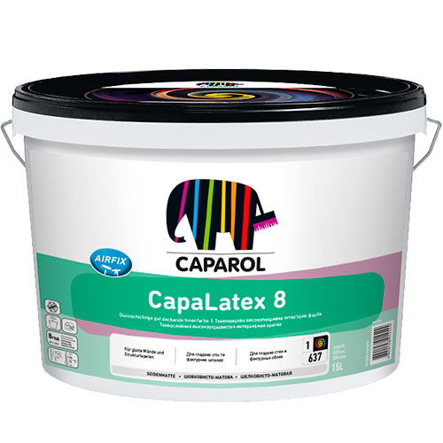 Краска интерьерная CAPAROL CapaLatex 8 (B1) стойкая к мытью 10 л.