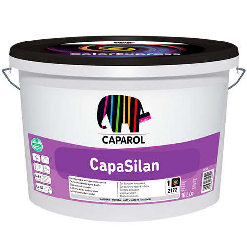 Краска интерьерная силиконовая CAPAROL CapaSilan (B1) 10 л.
