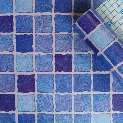 Самоклеющаяся пленка «Синяя мозаика» 0,45х10м (10366)