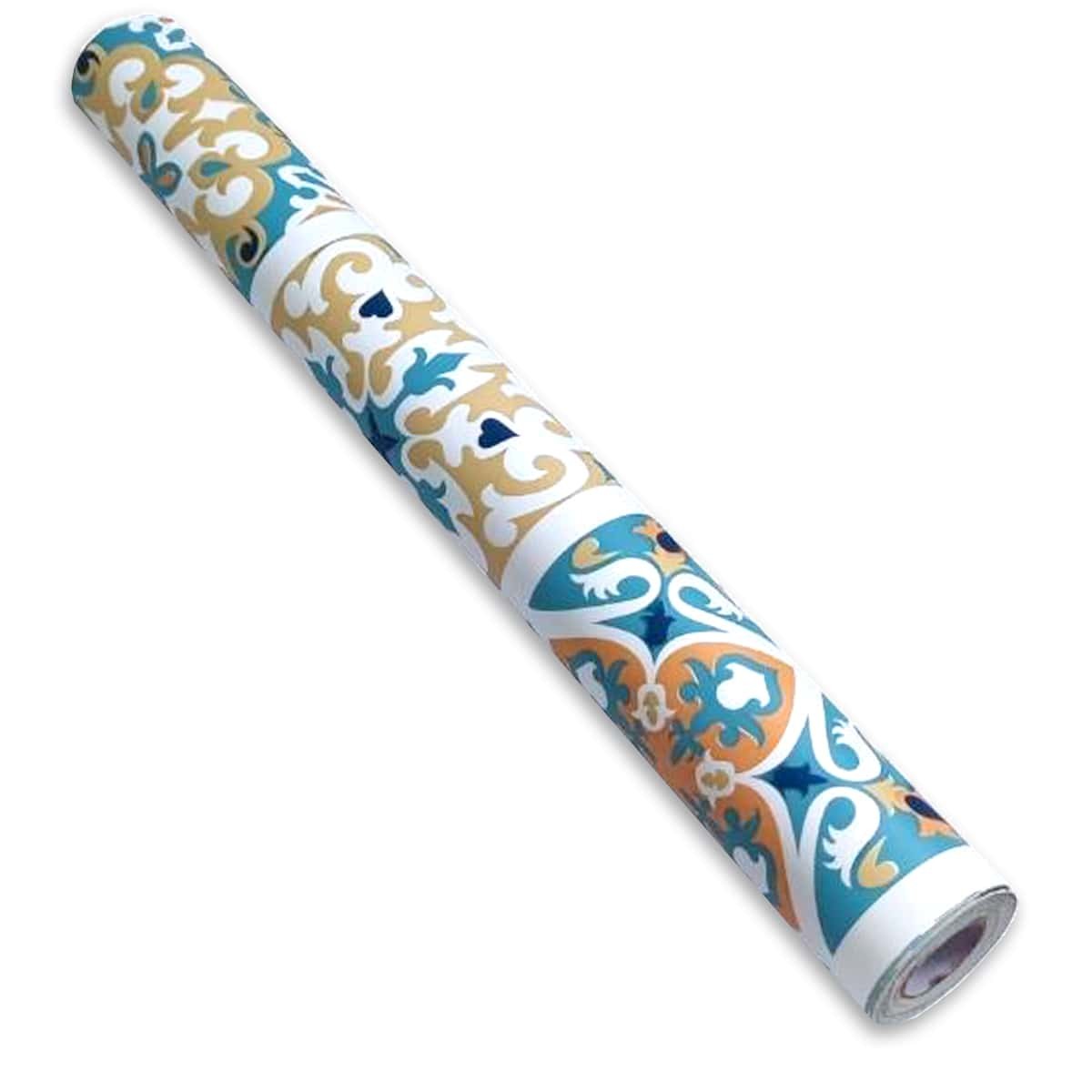Самоклеющаяся пленка на бумажной основе «Винтажная голубая мозаика» 0,45х10м (MM-3186-2) - фото 3