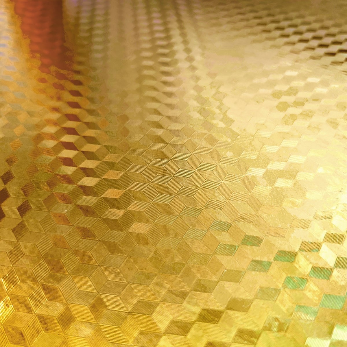 Самоклеющаяся пленка «3D кубы золото» 0,40х10м (MM-6008-1) - фото 2