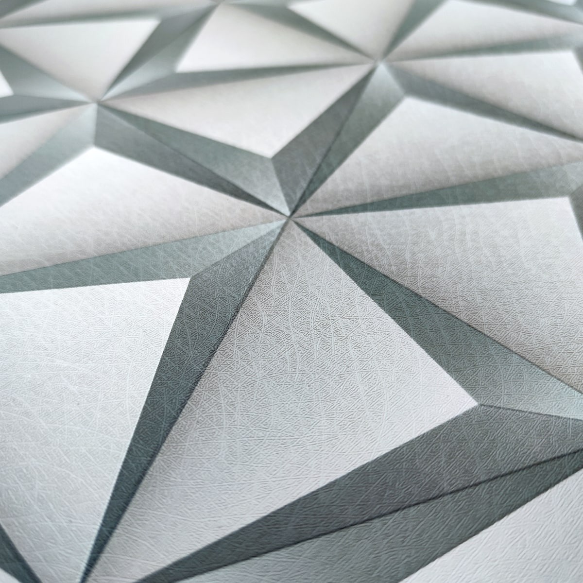 Самоклеющаяся пленка «Зеленые 3D треугольники» 0,45х10м (KN-X0205-2) - фото 1