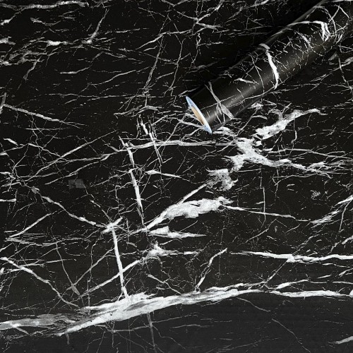 Самоклеющаяся пленка «Черный мрамор классический» 0,45х10мх0,07мм (2018-1)