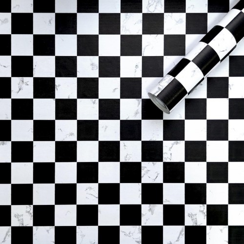 Самоклеющаяся пленка «Шахматы мрамор» 0,45х10м (KN-М0006-1)