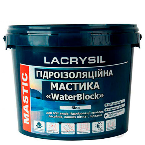 Мастика гидроизоляционная Lacrysil Waterblock 3 кг