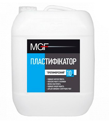Пластификатор противоморозный для раствора (антифриз) MGF 10 л.